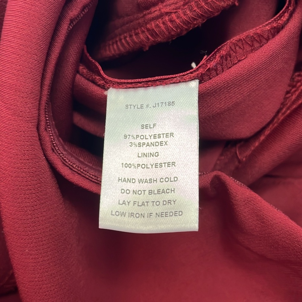 Nordstrom soieblu burgundy jumpsuit. Side zip. twist front, wide leg crop, NWT! - Picture 8 of 10